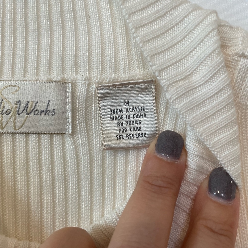 Studio Works/ Women's Mock Turtleneck sleeveless ribbed top​​​​​​​​​​​​​ - Picture 2 of 5